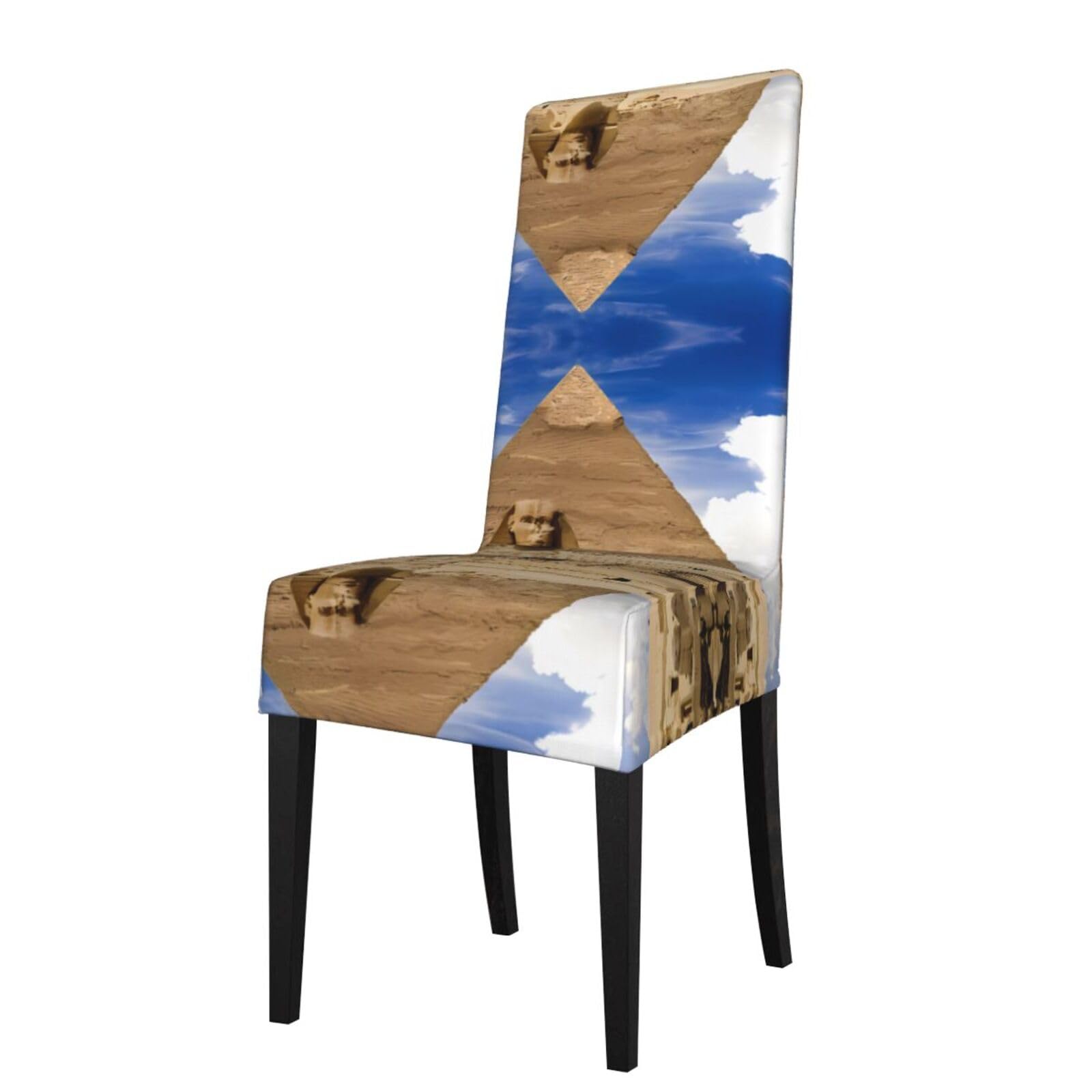 HJFCZH Pyramids of Egypt Prints Protection Cover for Dining Chair - Stretchable Chair Throw Covers for Dining Room, Hotel Event Party