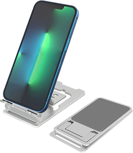 Soporte de teléfono celular soporte ajustable para escritorio base de teléfono soporte soporte de escritorio de aluminio soporte de viaje accesorios