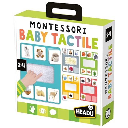Headu - Montessori My First Tactile Library, recursos de Aprendizaje, Juguetes de Aprendizaje para niños, Juegos de Aprendizaje, Aprendizaje táctil, Juegos educativos, Edad de 2 a 4 años