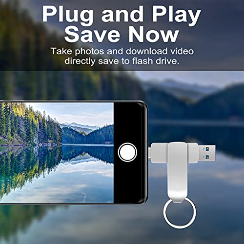 USB C Stick 64GB USB-C Flash-Laufwerk 2-in-1 USB3.0 Memory Stick Richwell High Speed Metal für USB-C Smartphone Musik/TV… – Bild 4