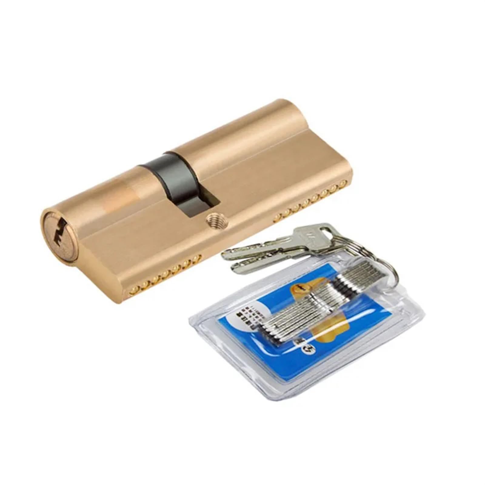 Cylinder Key Lock 60 65 70 80 90 115mm Biased Entrance Brass Door Lengthened Core Extended Keys 1Pcs(110mm(55x55))