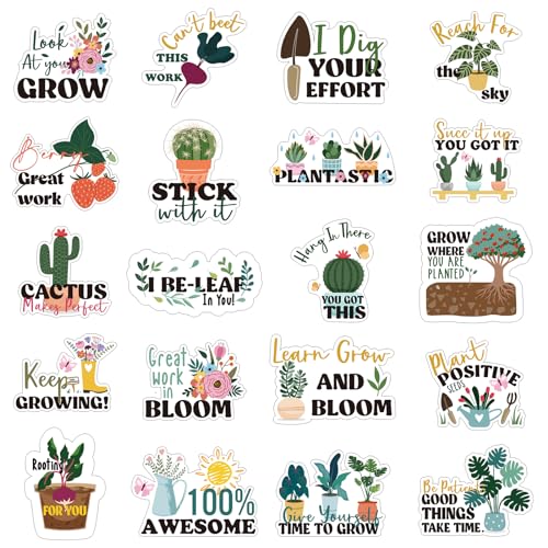 Weekgrat 1000 Pcs Inspirational Plant Stickers Bulk Lets Grow Together...
