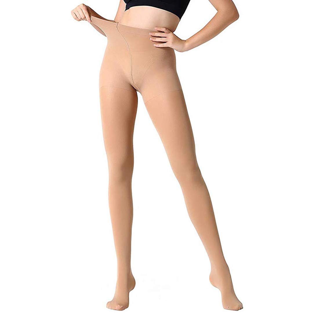 Women's Plain/Solid Leggings (SK_NY_32_SKIN-77-F-433_Beige_Free)-image-32