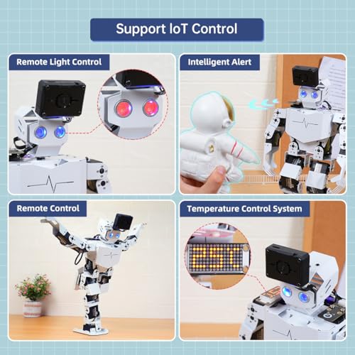 AI Vision & Voice Interaction Robot for Arduino Scratch Python Programming 17DOF Humanoid Robot Large AI Model STEM Project Education Voice Command Walking Dancing Self-Stand Up, Tonybot Standard kit - Image 5