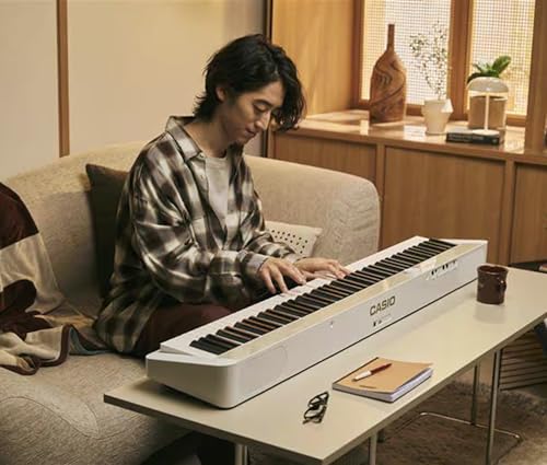 Image of Casio PX-S1100 Privia Digital Piano - Mellow Beige Bundle with CS-68 Stand, Bench, SP-34 Three Pedal Unit, Instructional Book, Austin Bazaar Instructional DVD, and Polishing Cloth
