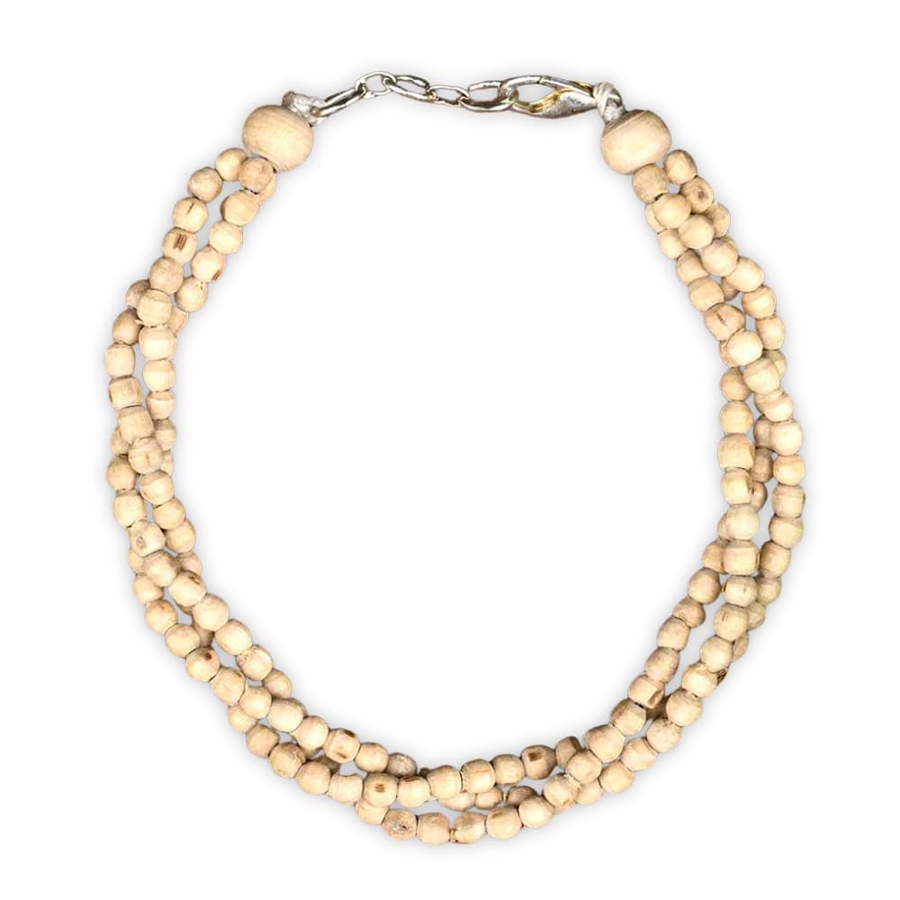 Rudra Centre Triple Layer Twisted Tulsi Beads Bracelet (3 mm) (B0D7C5P952) Amazon Price History, Amazon Price Tracker
