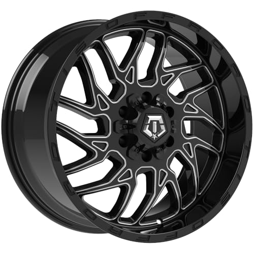 TIS 544BM 2.0 20X10 Gloss Black w/Milled Accents Wheel - 6X135 / 6X5.50 Bolt Pattern, 20mm Offset, Hub Bore 106.2mm