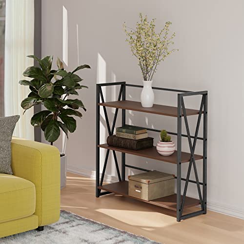Winsome Wood Isa 3-Tier Shelf, Graphite And Walnut #TOP7