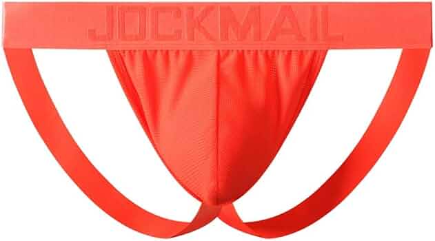JOCKMAIL Slip da uomo sospensorio atletico sostenitore uomo Jockstrap arcobaleno uomo sport intimo jockstrap per palestra sport, bianco, M