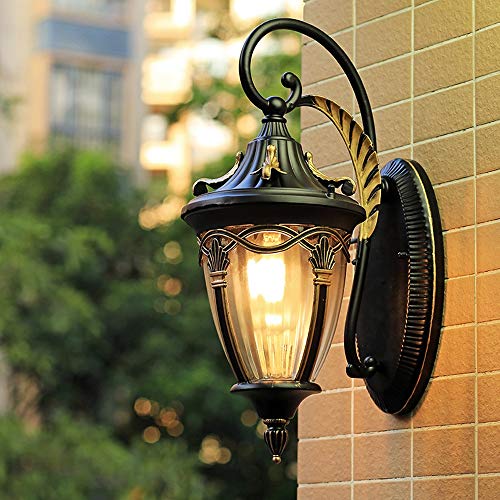 Sconce en métal noir balayé luminaire extérieur étanche IP65 pour escalier E26 - 2