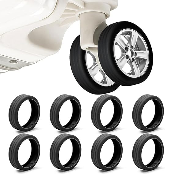 enchantment ARAA PAVA Luggage Wheel Silicone Protector Cover 16PCS Trolley Wheel Cover Silicone Shock Absorption Wheel Cover for Trolley Bag Suitcase Wheel Cover Silicone Spinner Wheel Bag/Chair-picture-30