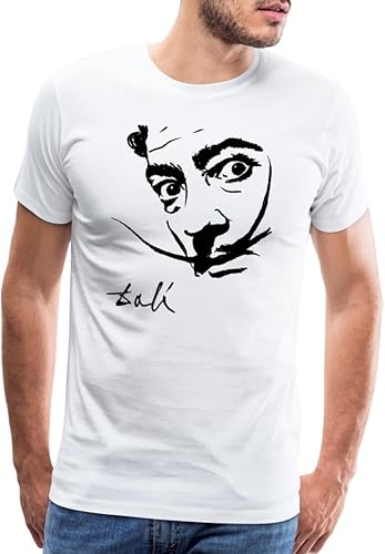 Miniatura 3 de Salvador Dali Portrait Sketch Artwork T-Shirt (Adults, Kids, Short & Long Sleeve)