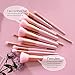 ZOREYA Makeup Brush Set - 15 Pcs Premium Synthetic Foundation Concealers Eye Shadows Make Up Brush,Eyeliner Brushes(Pink)