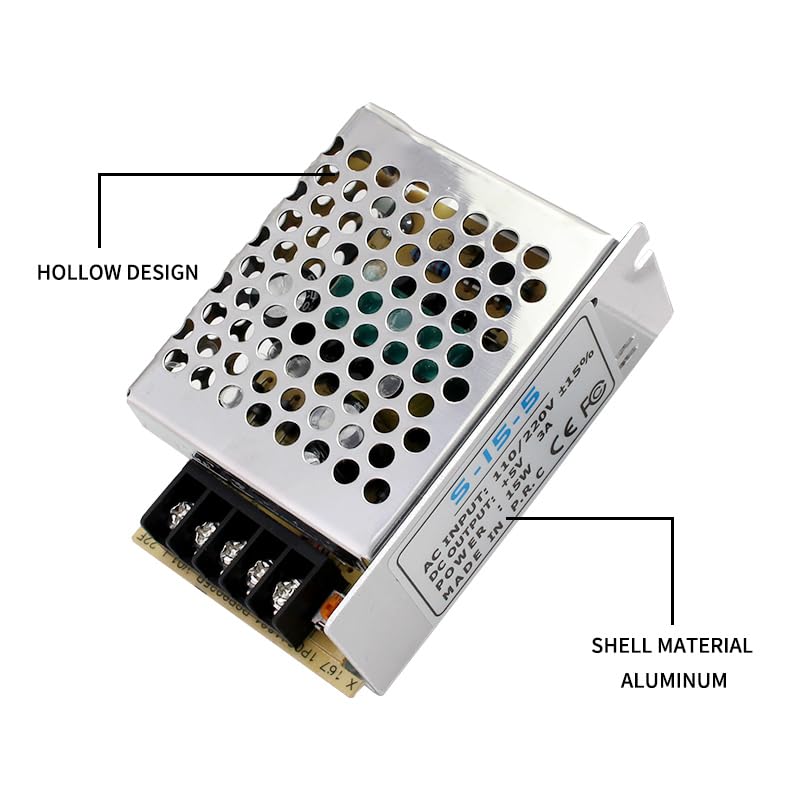 1PCS AC DC 12V Switching Power Supply AC-DC SMPS 220V to 12V Source Power Supply 12 V 3A 5A 10A 12A 15A 20A 30A (Color : 12V 25A)