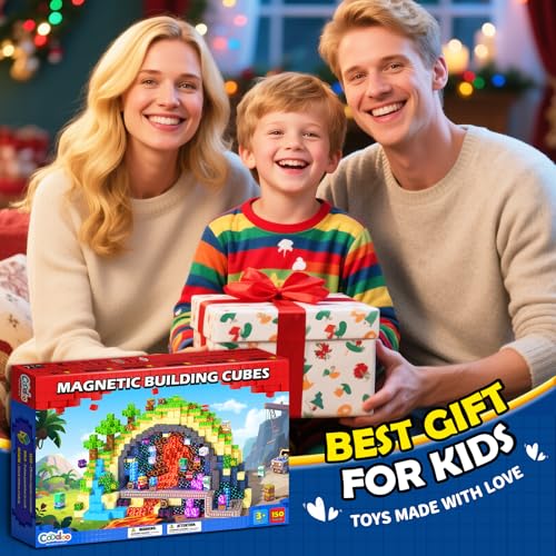 image for Coodoo 150PCS Magnetic Blocks, Build Mine Magnet World Set, Toddler Ou