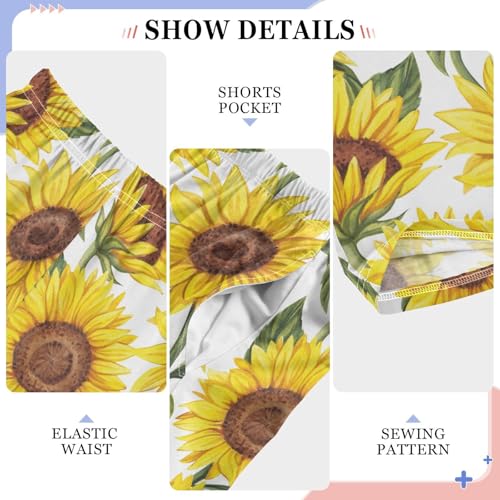 ZZKKO Sunflowers Butterflies Boys Pants for Kids Jogger Pants with Pockets S-XL4