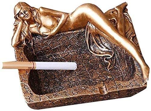 Rfeng Creative Ashtray, Home Living Room Decoration Chinese Style Personality Retro Stone Large Capacity Handmade Cigarettes Ash Tray (Color : -, Size : AshTrays)