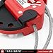 TRADESAFE Lockout Tagout Cable Lock - 6ft Adjustable Cable Lockout, Steel Cable Lock with Vinyl Coating, Loto Cable for Lock Out Tag Out, Premium Grade, OSHA Compliant