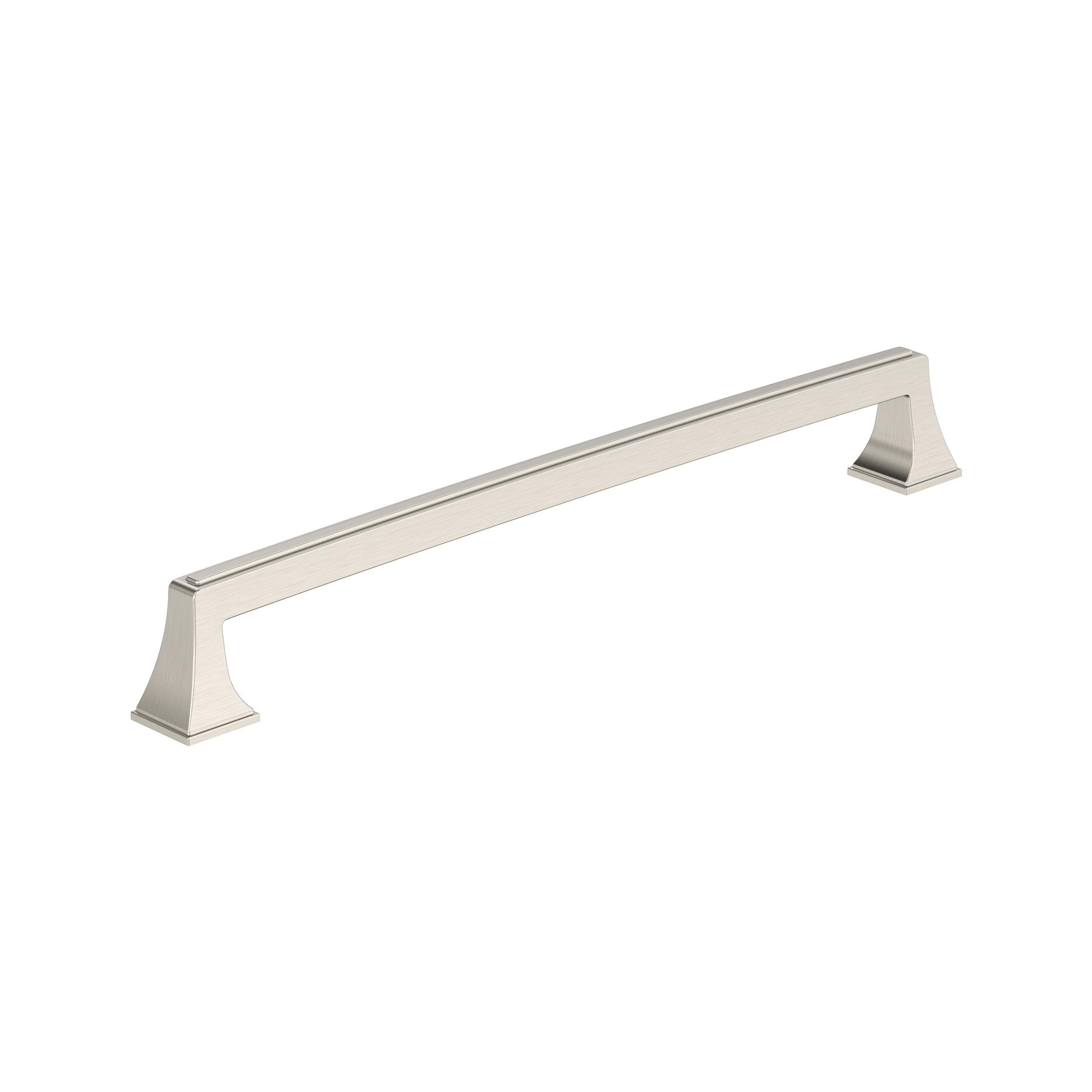 Amerock BP53536G10 | Satin Nickel Cabinet Pull | 10-1/16 in (256 mm) Center-to-Center Cabinet Handle | Mulholland | Drawer Pull | Kitchen Cabinet Handle | Furniture Hardware