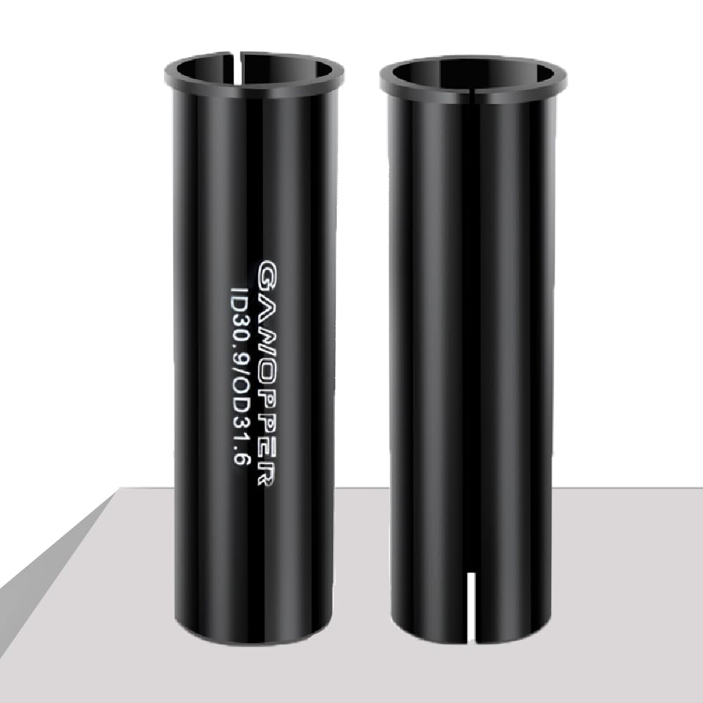 GANOPPER 100mm Long Bike Seat Post Shim Alloy Seatpost Adapter Sleeve 25.4/26.6/27.2/28.6/30.0/30.4/30.9/31.6/33.9/34.9mm Seat Tube Bushing