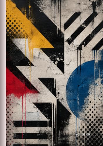YONDER3R NOTEBOOK - Urban Stencil Graffiti on Concrete Wall: Modern Industrial Street Art Notebook | Premium Lined Journal | 7 × 10 Inches | 100 Lined Pages