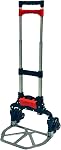 Magna Cart Stair Climbing 6-Wheel Folding Aluminum Hand Truck Dolly Cart with Tote Attachment Ideal for Moving Boxes, Groceries, Heavy Equipment, Red
