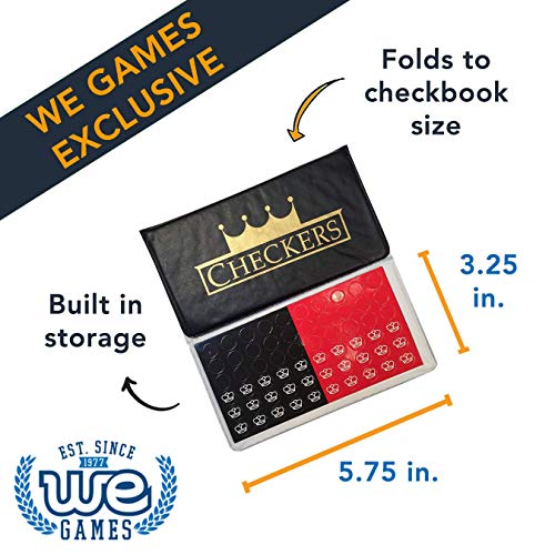 Magnetic Checkbook Checkers juego de mesa portátil miniatura 3
