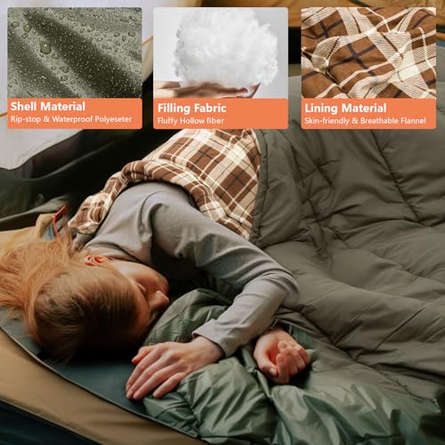 BISINNA Wearable Flannel XXL Sleeping Bag (90.55"x39.37") para Adultos miniatura 3