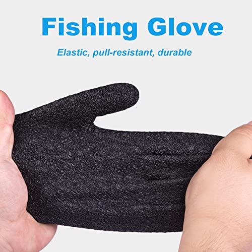 Fisherman Professional Catch Fish Gloves, Fishing Glove, Fishing Puncture Proof Gloves, Anti-Slip Fishing Gloves（Black） #TOP3