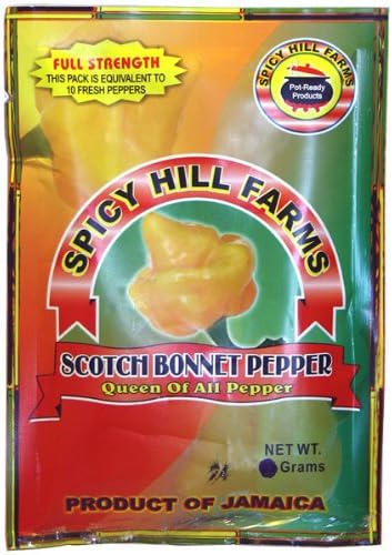 Spicy Hill Farms Dried Scotch Bonnet Pepper (Pack of 6)