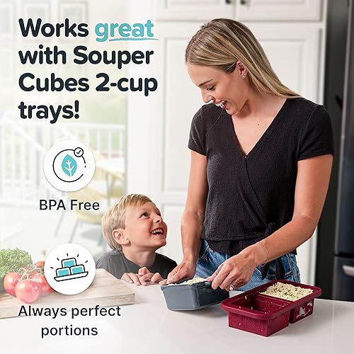 Image of Souper Cubes Ceramic Baking Dishes 2.0-5 inch x 5 inch Baking Dishes with Silicone Lids, Individual Baking Dishes for Oven, Microwave, Oven and Air Fryer Safe, USA Made, Set of 2 - Charcoal