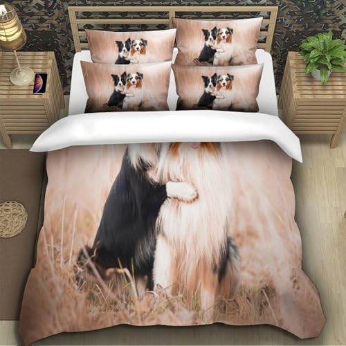 Dinosaure parure de lit 3D en microfibre housse de couette 200x200cm douce