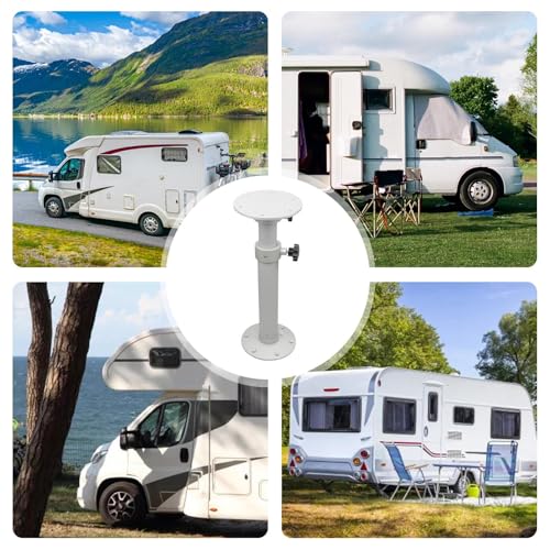 Pied de table réglable solution espace restreint camping-car et yacht