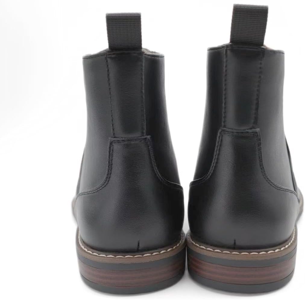 Finishing & Sewing Men's Chelsea Ankle Boots, Dress Boots With Zipper