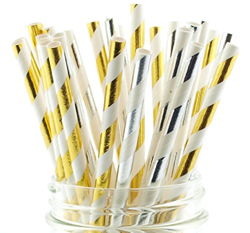 Pitillos Papel Negro, Dorado y Plateado 50 unidades miniatura 1