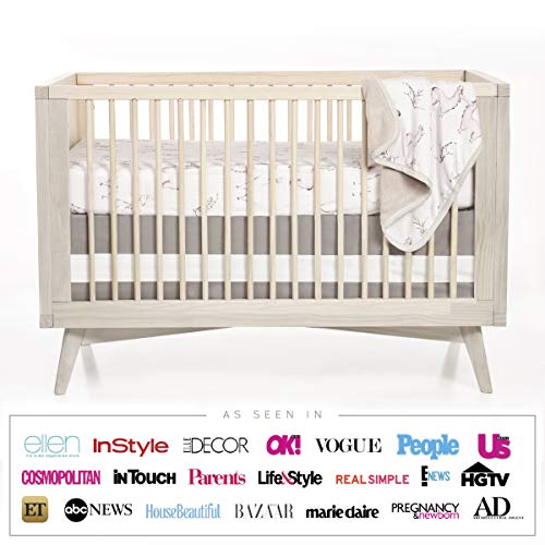 Image of Oilo Crib Sheet, Breathable 100% Turkish Cotton Fitted Jersey, 300 Thread Count, Machine Washable, Fits Standard Crib (28 inch x 52 inch x 6 inch), Toddler Bedding, Girl, Boy, & Neutral Nursery Design, Llama