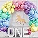 ALL-IN-1 Pastel Balloon Arch Kit for Pastel Party Decorations – Easter Spring Rainbow Party Balloons for Birthday, Baby Shower Decorations - Pastels Balloon Arch Kit with Mixed Sizes Rainbow Balloons