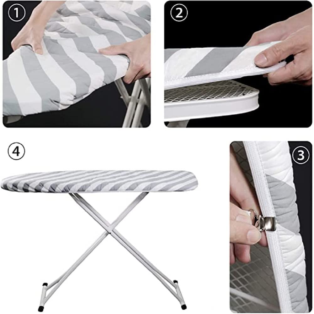 Highdi Housse Table à Repasser 140x50cm, Housse de Table à Repasser Rembourrée Contre la Chaleur Repassage Rapide, 3D Imprimé Housse de Repassage avec Tissu de Protection (Voilier,140x50cm