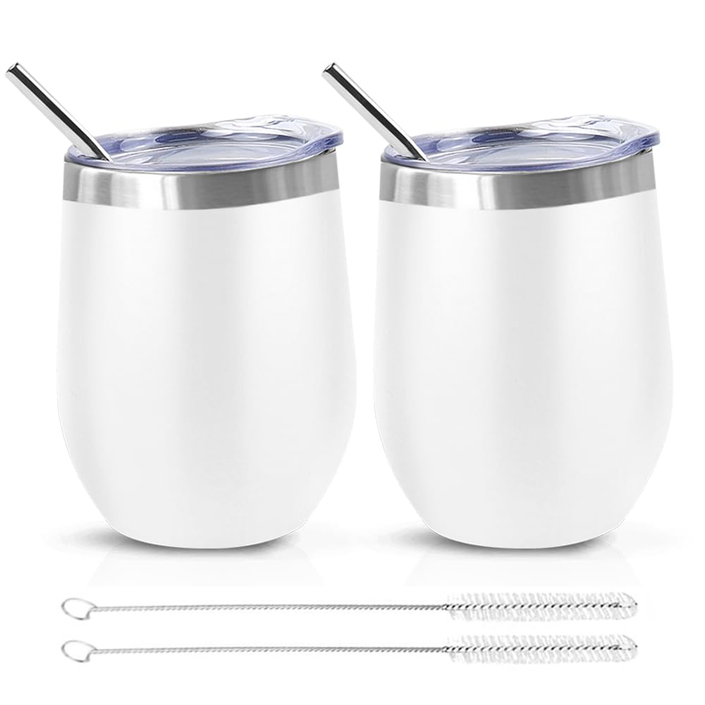 2 Gobelets En Verre De 600 Ml Avec Couvercles Et Pailles - Pour Boissons Froides, Café Glacé, Cocktails - Texturés, Lavables Au Lave-vaisselle - 7