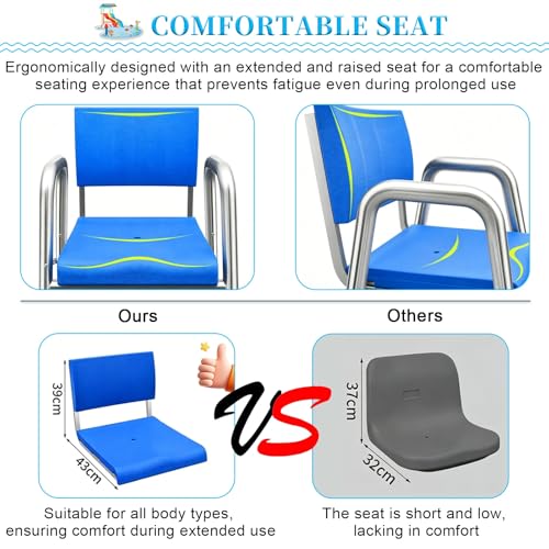 Silla de socorrista comercial acero inoxidable 304 para piscina miniatura 6