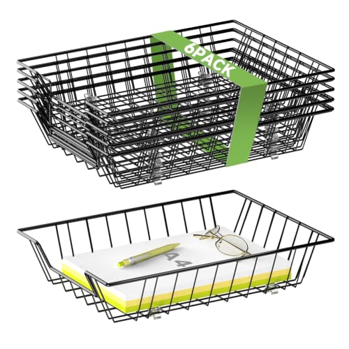 6-Pack Paper Tray Organizer for Desk