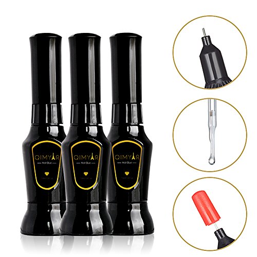 QIMEIYA Pegamento de Uñas para Pedrería Nail Art Glue de Gel UV Adhesivo para Decoración 12ml