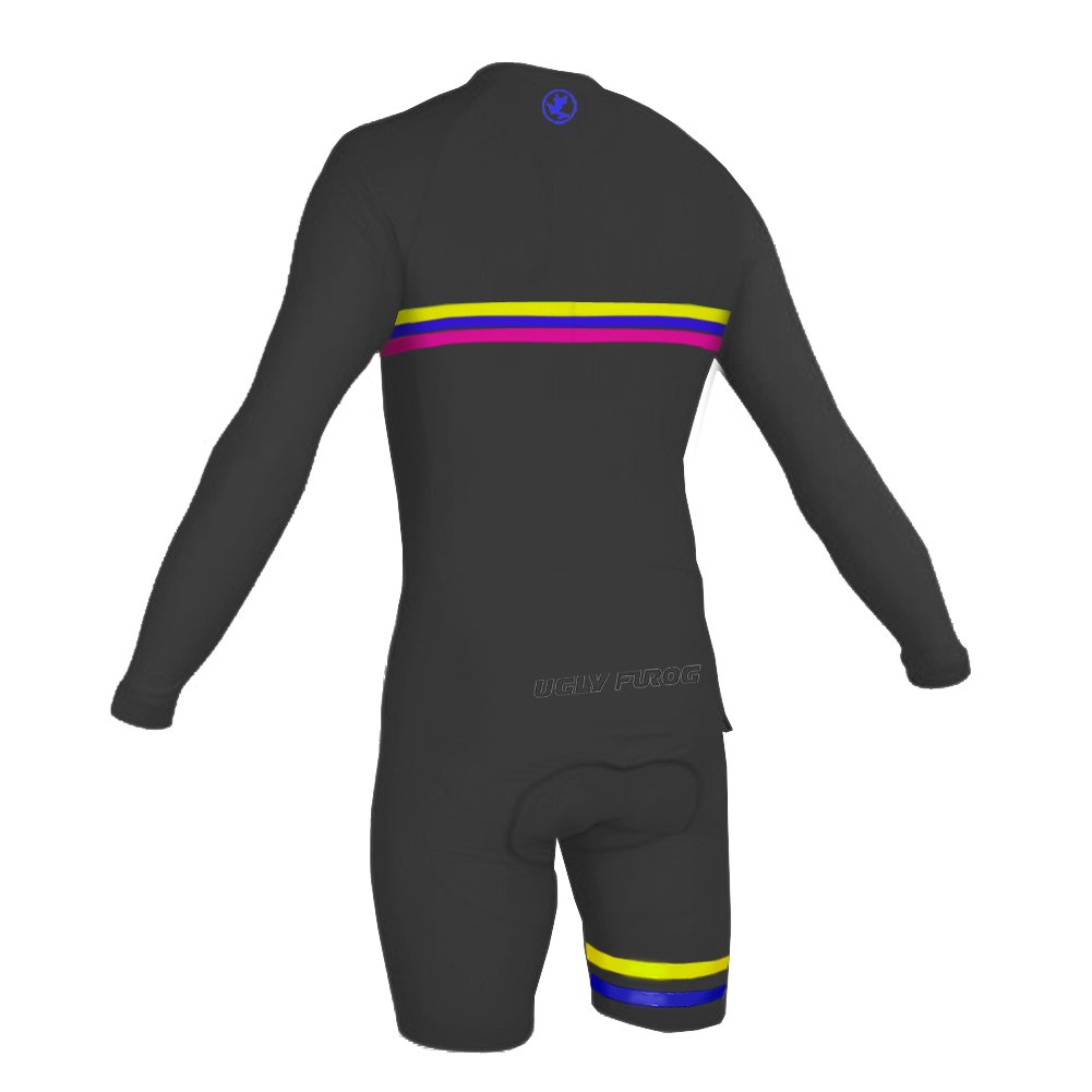 Ugly Frog Abbigliamento Triathlon Uomo Tuta Triathlon Uomo per MTB Body Triathlon Skinuit with Gel Pad per Nuoto/Corsa/Ciclismo