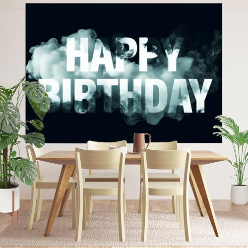 Fondo Fotográfico Humo Feliz Cumpleaños 7x5ft miniatura 4