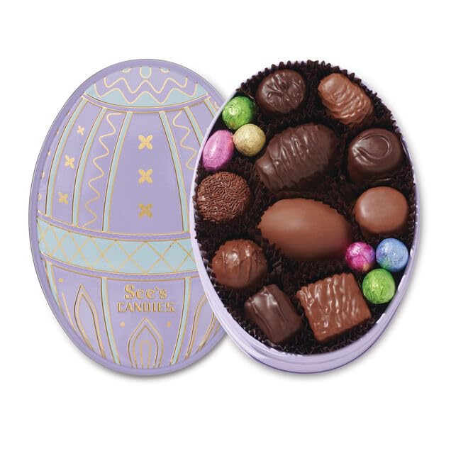 See's Candies 8 oz Easter Egg Tin