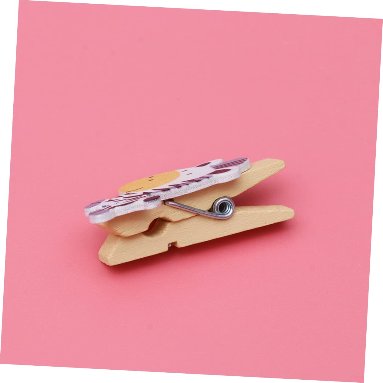 ABOOFAN 40 Pcs Cartoon Zebra Wooden Photo Clips Cute DIY Craft Holders for Photos Cards and Banners Wooden Clips for Home Office Decor