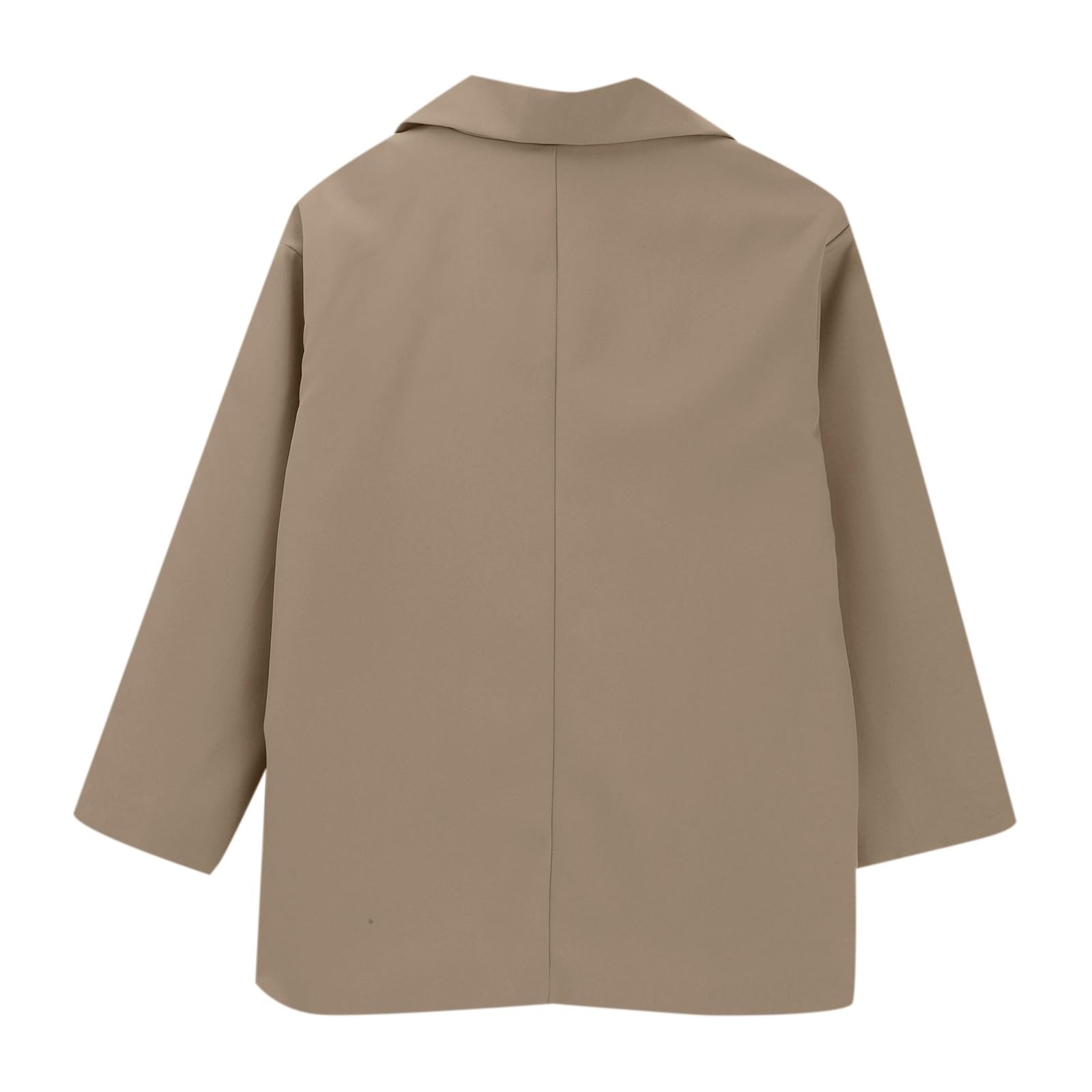Blazer élégant pour femme - Longue veste blazer ouverte sur le devant - Col revers - Blazer long - Pour le travail, le bureau - Veste de transition - Tenue d'affaires - Veste de loisirs