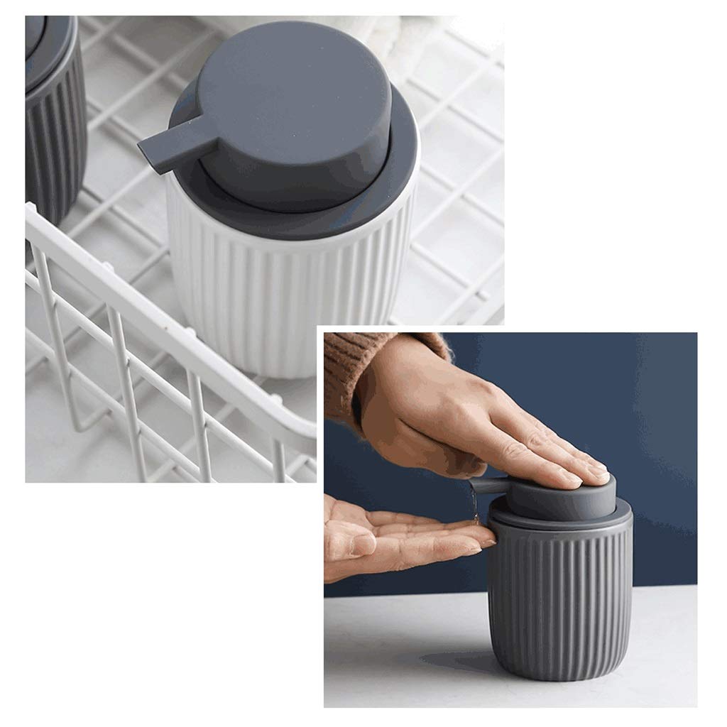 Butelki z pompką do wielokrotnego napełniania Ceramiczny dozownik do mydła, pompka do mydła w płynie Pompa prysznicowa do Home Office Hotel Counter-11.3OZ/6Colors Dozowniki mydła