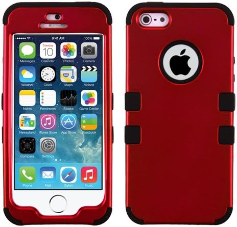 Wydan Compatible Case for iPhone 5 SE 5S - TUFF Hybrid Hard Shockproof Case Protective Heavy Duty Impact Skin Cover - for Apple