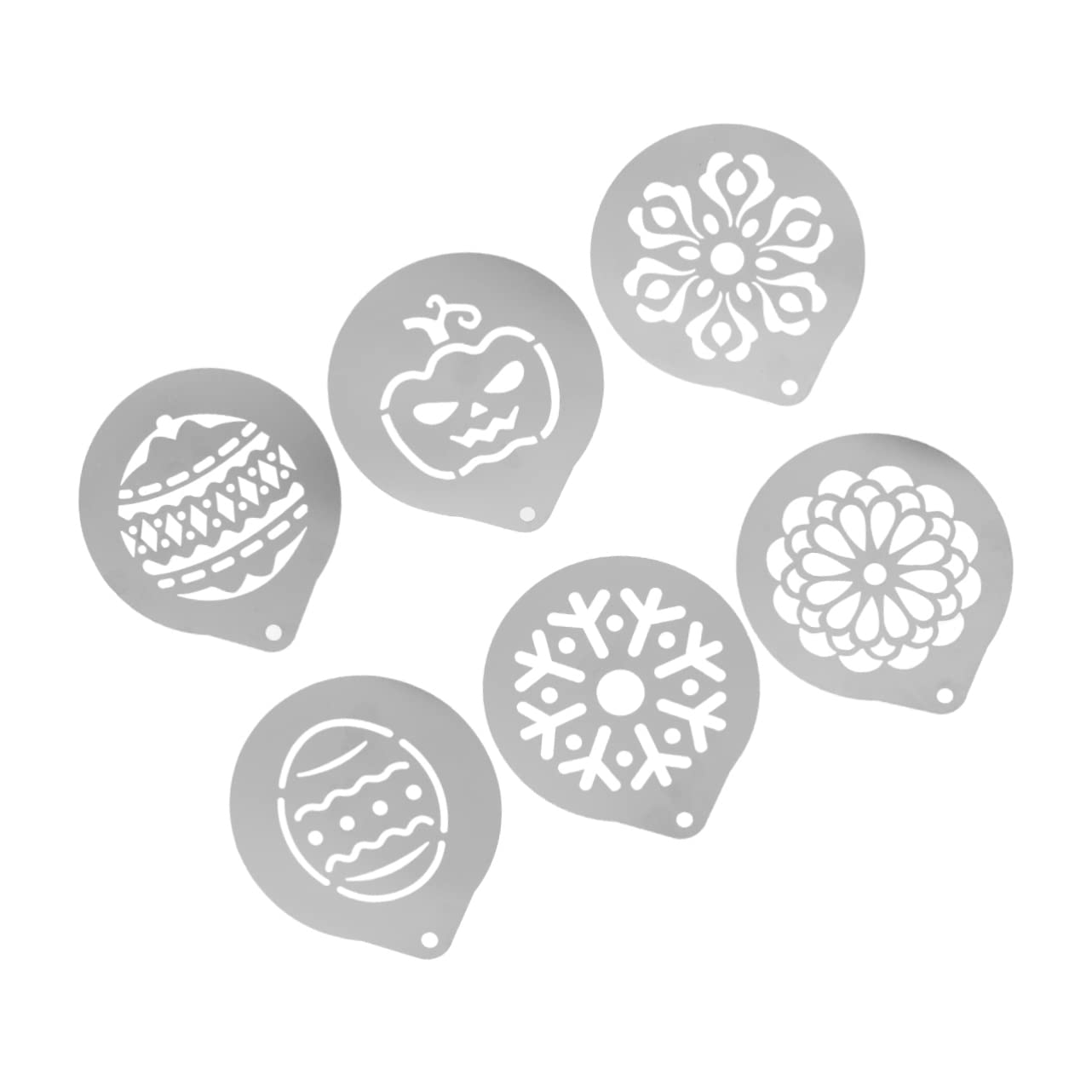 DECHOUS 3sets Stencil Per Latte Inossidabile Per Decorazione Cappuccino e Facili Usare Per Latte